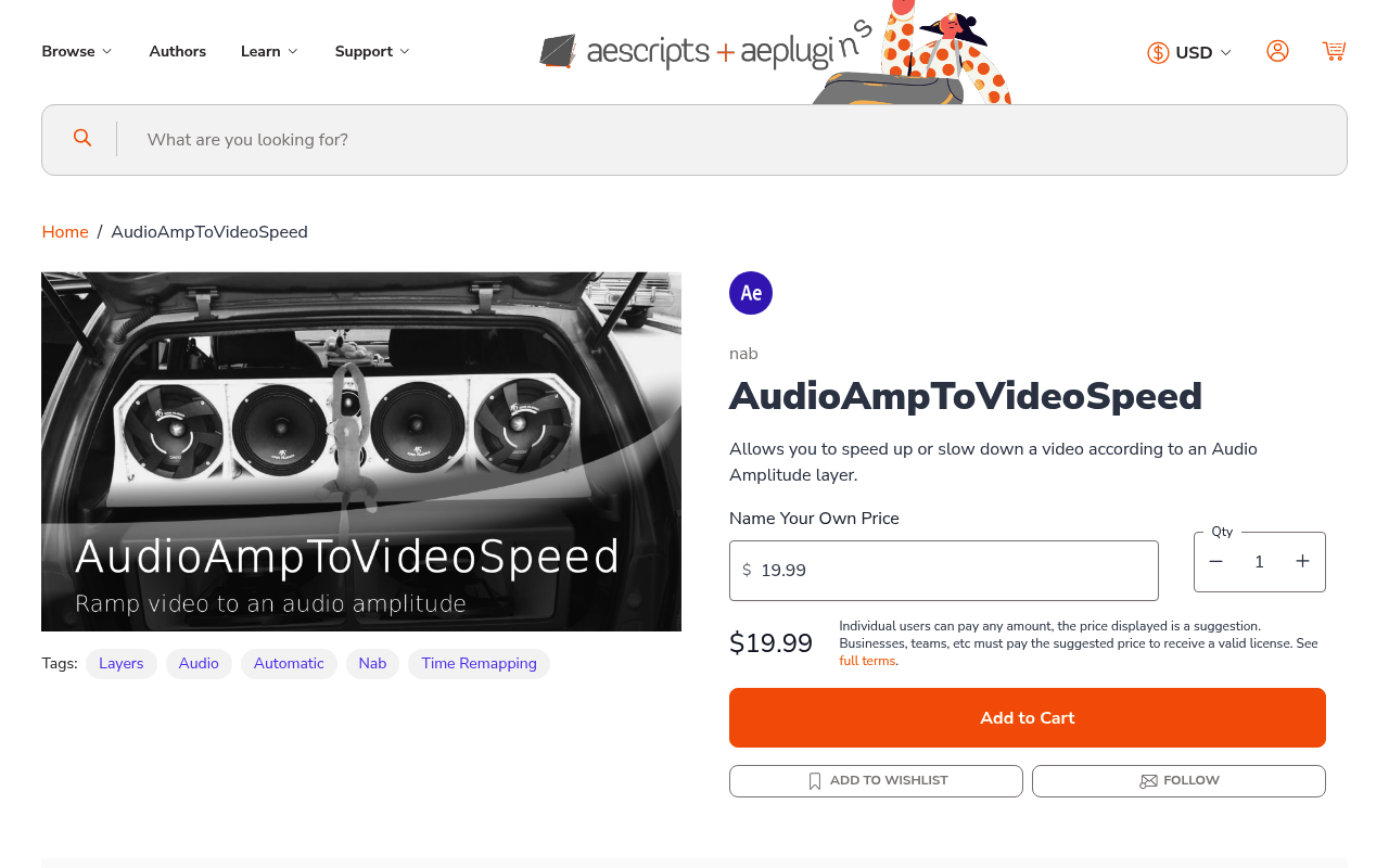 AudioAmpToVideoSpeed screenshot