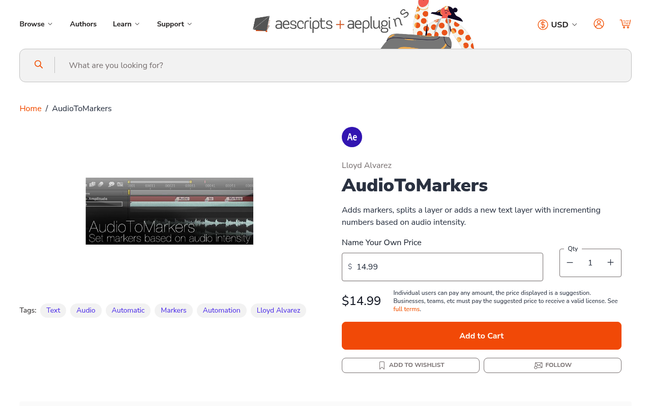 AudioToMarkers screenshot