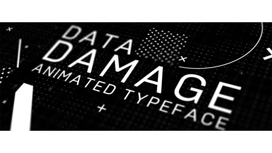 Data Damage Animated Typeface screenshot