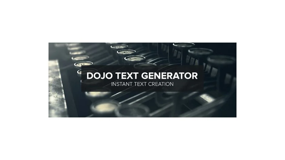 Dojo Text Generator screenshot