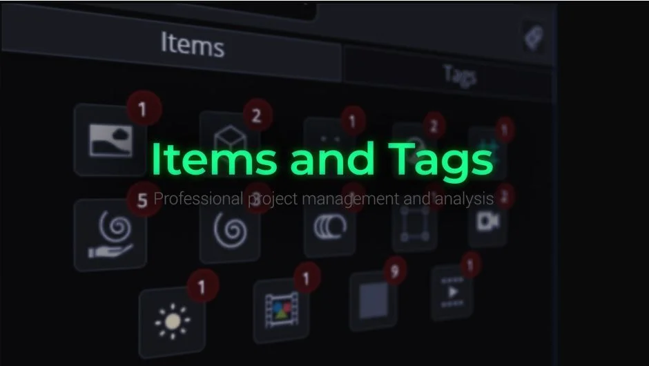 Items and Tags screenshot