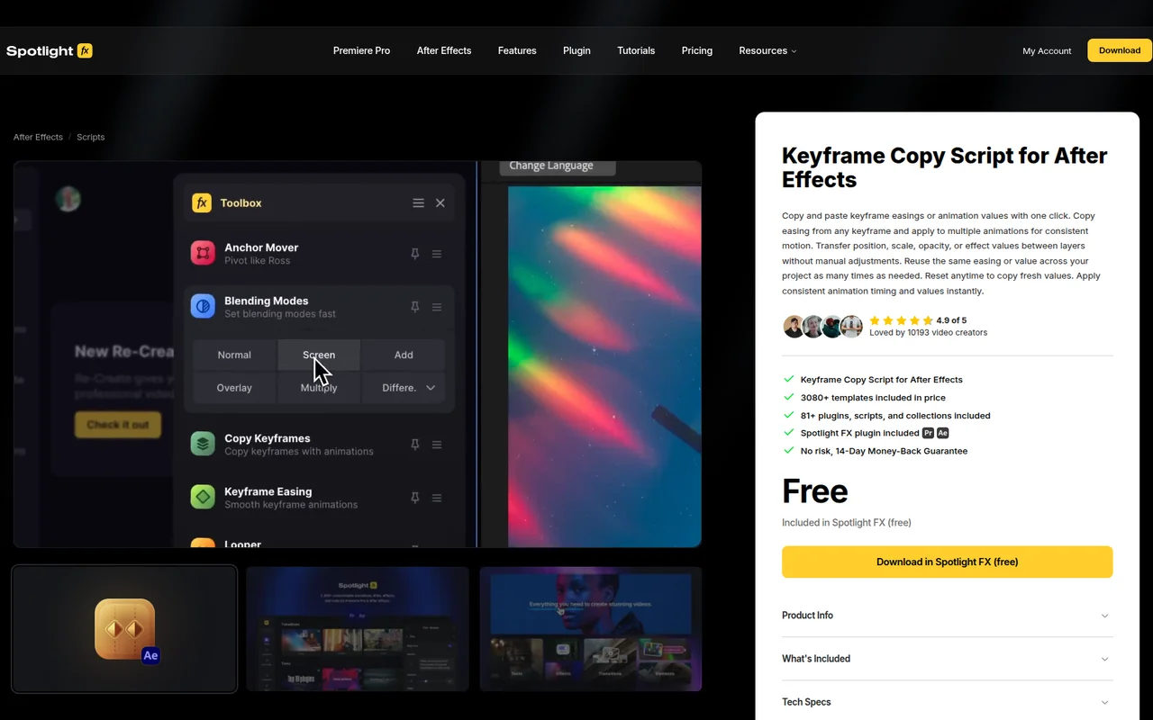 Keyframe Copy screenshot