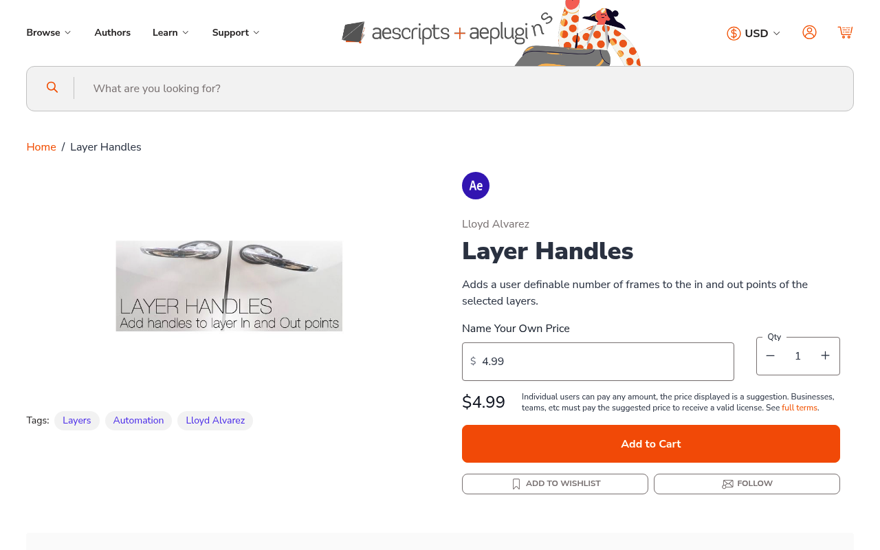 Layer Handles screenshot